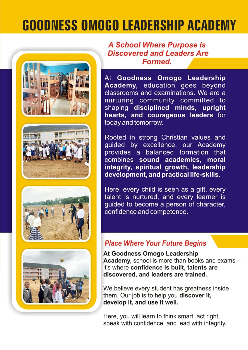 A SCHOOL WHERE PURPOSE IS DISCOVERED AND LEADERS ARE FORMED